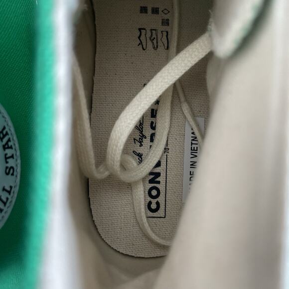 Mens 9 Womens 11 Converse Chuck 70 Hi Green Canvas Classic Casual Sneakers Shoes - Picture 8 of 9